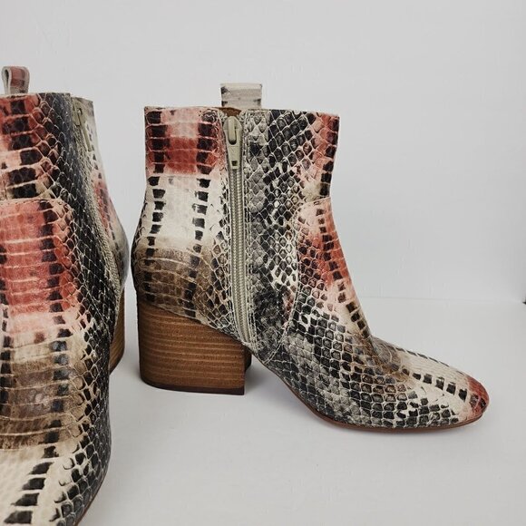 Korks Snake Print Leather Boots 6 - Picture 3 of 10